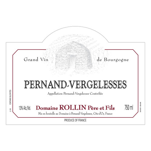 Domaine Rollin Pere & Fils Pernand-Vergelesses Rouge 1er Cru Ile des Vergelesses 2023 750ml