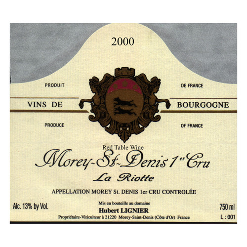 Hubert Lignier Morey Saint Denis 1er Cru Les Sorbets 2023 750 mL