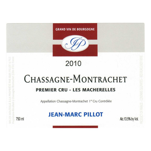 Jean-Marc Pillot Chassagne-Montrachet Rouge 1er Cru Les Macherelles 2021 750ml