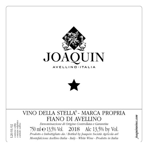 Joaquin Vino della Stella Fiano d'Avellino 2022 750ml