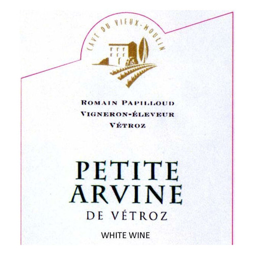 Romain & Vincent Papilloud (Cave du Vieux-Moulin) Petite Arvine de Vetroz 2020 750ml