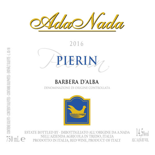 Ada Nada Barbera d'Alba Pierin 2023 750ml