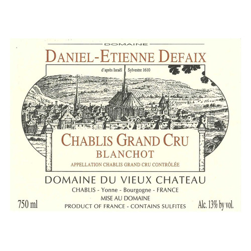 Daniel-Etienne Defaix Chablis Grand Cru Blanchot 2014 750ml