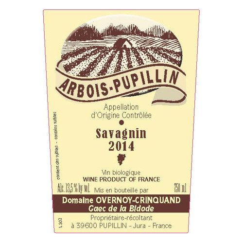 Domaine Overnoy-Crinquand Arbois-Pupillin Savagnin 2021 750ml