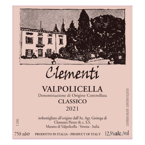 Pietro Clementi Valpolicella Classico 2025 750ml