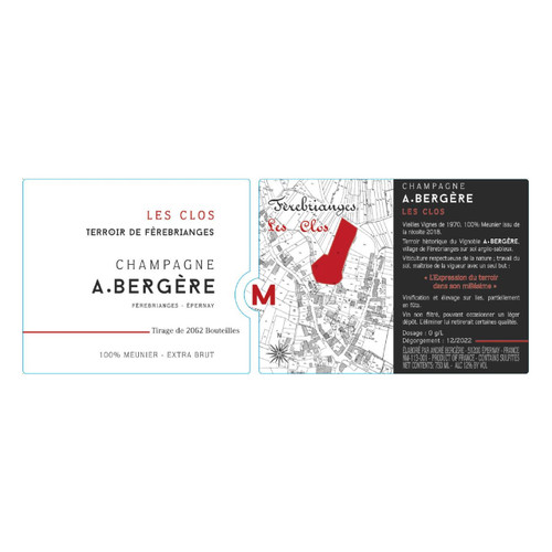 Product image for A. Bergere Champagne Extra Brut Les Clos 2019 750ml