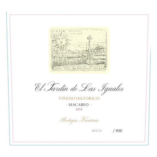 Product image for Bodegas Frontonio Valdejalón Macabeo Viñedo Historico El Jardin De Las Iguales (2022) 2022 750ml