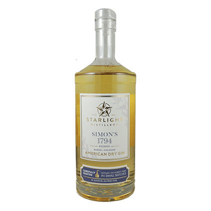 Product image for Starlight Distillery Simon's 1794 Gin Barrel Finished American Dry Gin 700ml