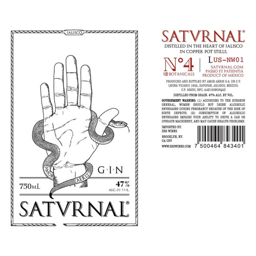 Product image for Satvrnal Gin No. 4 (NV) 750ml