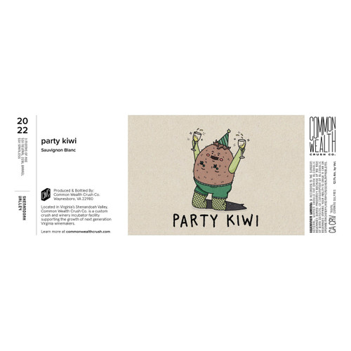 Product image for Common Wealth Crush Co. Party Kiwi Shenandoah Valley 2025 750ml