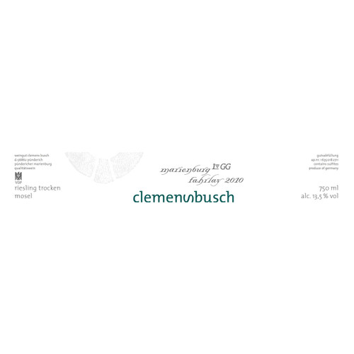 Product image for Clemens Busch Riesling Marienburg Fahrlay Trocken GG 2024 750ml
