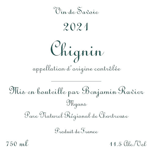 Product image for Mary Taylor Chignin Jacquère Benjamin Ravier 2024 750ml