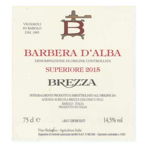 Product image for Brezza Barbera d'Alba Superiore 2022 750ml