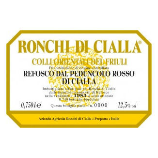 Product image for Ronchi Refosco dal Peduncolo Rosso 2016 750ml