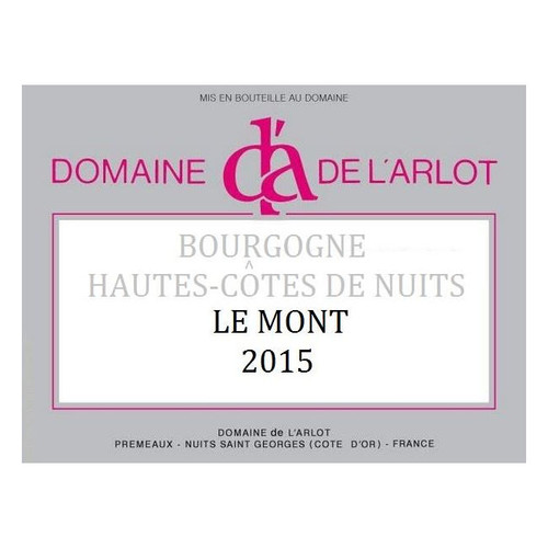 Product image for Domaine de L'Arlot Bourgogne Hautes Côtes de Nuits Le Mont Rouge 2023 750ml