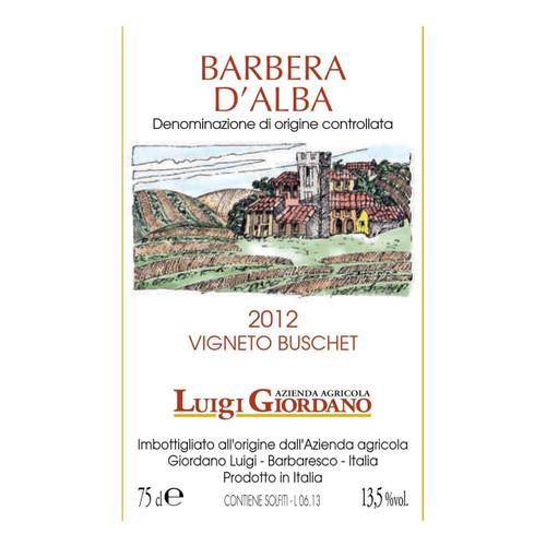 Product image for Luigi Giordano Barbera d'Alba Vigneto Buschet 2025 750ml