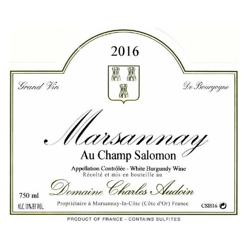 Product image for Charles Audoin Marsannay Au Champ Salomon Blanc 2023 750ml