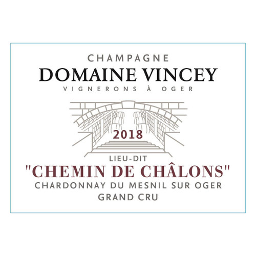 Product image for Champagne Domaine Vincey Champagne Grand Cru Brut Chardonnay Chemin De Châlons Lieu Dit Du Mesnil Sur Oger (2021) 2021 750ml