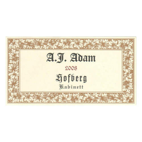 Product image for A.J. Adam Wines Mosel Riesling Kabinett Dhron Hofberg (2024) 2024 750ml