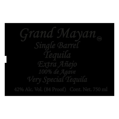 Product image for Grand Mayan Tequila Single Barrel Extra Añejo Very Special Tequila 100% de Agave 2020 750ml