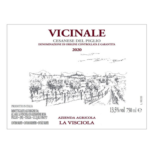Product image for Azienda Agricola La Visciola Cesanese Del Piglio Vicinale 2024 750ml