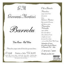 Product image for Giovanni Montisci Barrolu Vino Rosso 2023 750ml