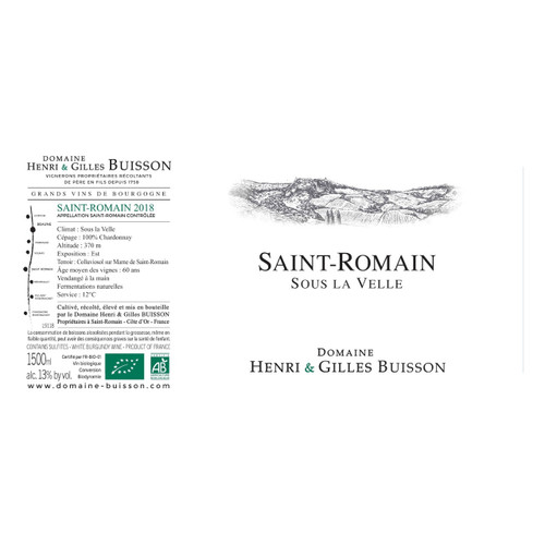 Henri & Gilles Buisson Saint-Romain Blanc Sous la Velle 2024 750ml