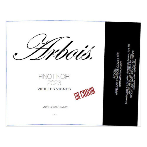 Product image for Vin Sans Nom Arbois Pinot Noir Vieilles Vignes En Curon 2023 750ml