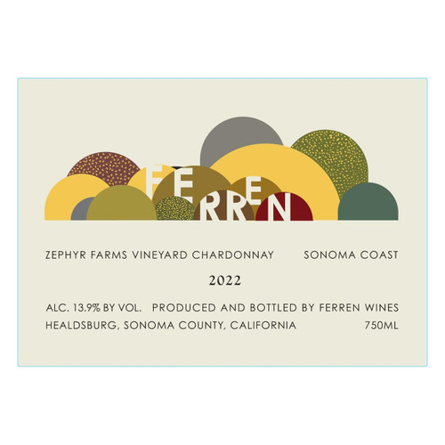 Product image for Ferren Chardonnay Zephyr Farms Vineyard Sonoma Coast 2023 750ml