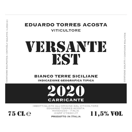 Product image for Eduardo Torres Acosta Terre Siciliane Versante Est Bianco 2025 750ml