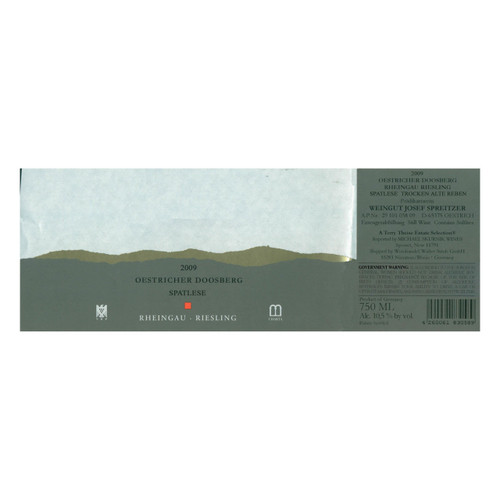 Product image for Weingut Spreitzer Riesling Oestricher Doosberg Alte Reben Trocken 2024 750ml