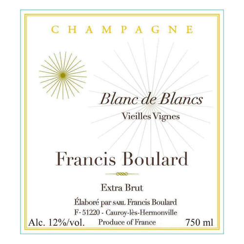 Product image for Francis Boulard Champagne Brut Nature Blanc de Blancs Vieilles Vignes 2022 750ml