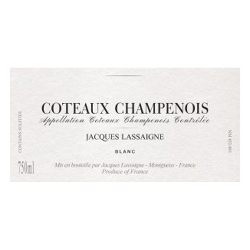 Product image for Jacques Lassaigne Coteaux Champenois Blanc 2022 750ml