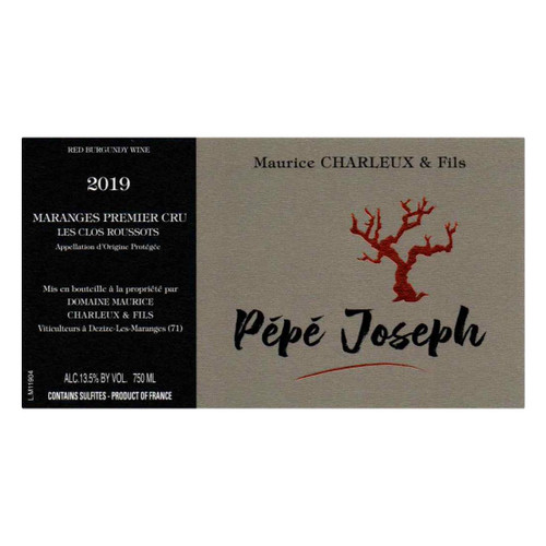 Product image for Domaine Maurice Charleux & Fils Maranges 1er Cru Less Clos Roussots Pépé Joseph 2020 750ml