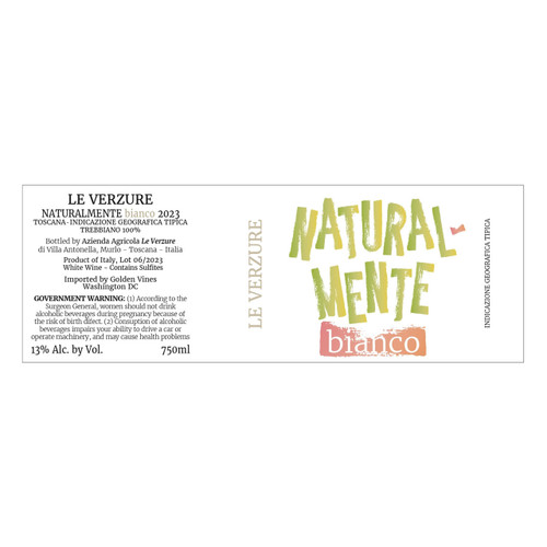 Product image for Le Verzure Toscana Naturalmente Bianco 2023 750ml
