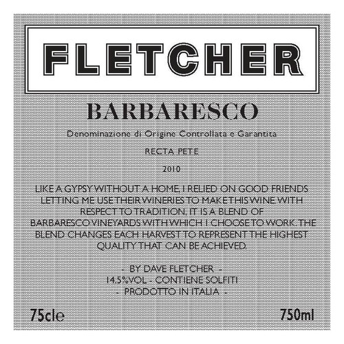 Product image for Fletcher Wines Barbaresco Recta Pete 2022 750ml