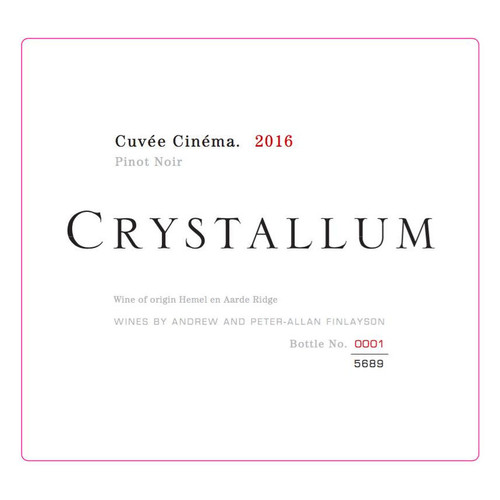 Product image for Crystallum Wines Pinot Noir Cuvée Cinema Hemel-en-Aarde Ridge 2025 750ml