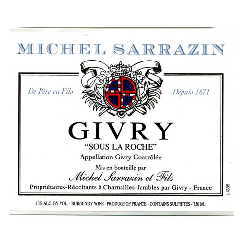 Product image for Michel Sarrazin Givry Sous La Roche 2024 750ml