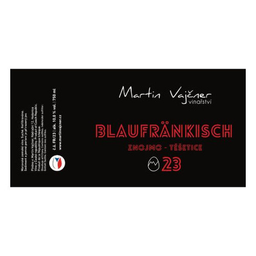 Product image for Vinarstvi Martin Vajcner Blaufrankisch Znojmo-Tesetice 2024 750ml