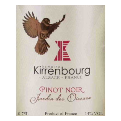 Product image for Domaine Kirrenbourg Alsace Pinot Noir Jardin Des Oiseaux 2023 750ml
