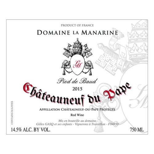 Domaine La Manarine Chateauneuf-du-Pape Pied de Baud 2023 750ml