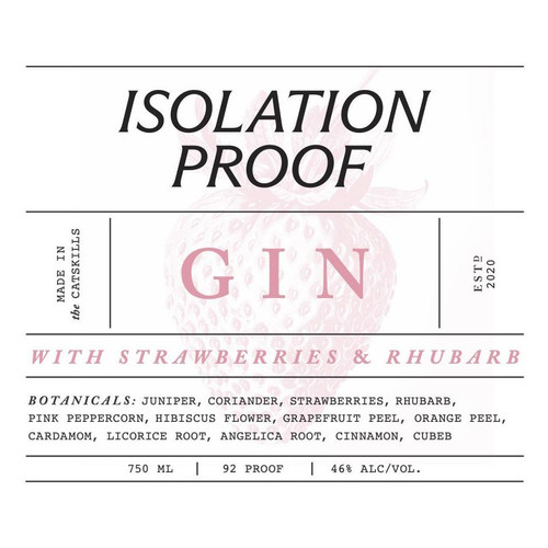 Product image for Isolation Proof Gin Strawberries & Rhubarb Gin 750ml