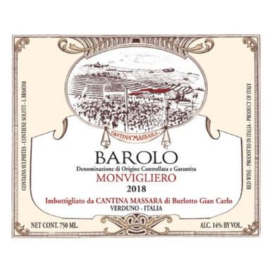 Burlotto Gian Carlo Cascina Massara Barolo Monvigliero 2018 750ml