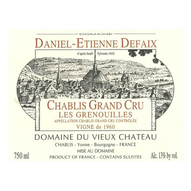 Daniel-Etienne Defaix Chablis Grand Cru Grenouilles 2013 750ml