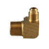 1/4" Male Flare x 3/8" Male Pipe Thread 90° Brass Elbow.