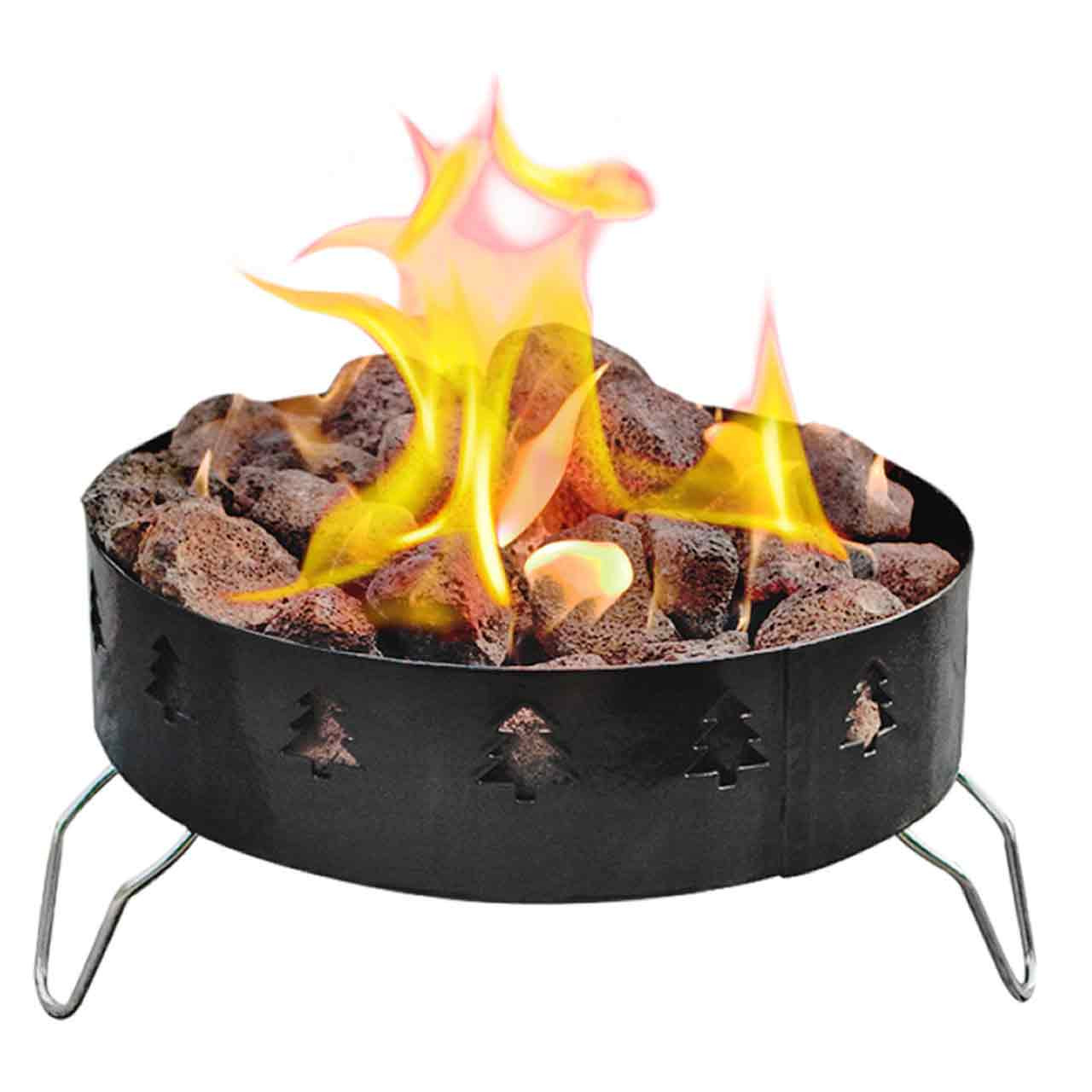 Firepits UK Ring of Logs with Four BBQ Swing Arms 120cm Fire Pit | Beds BBQ  Centre