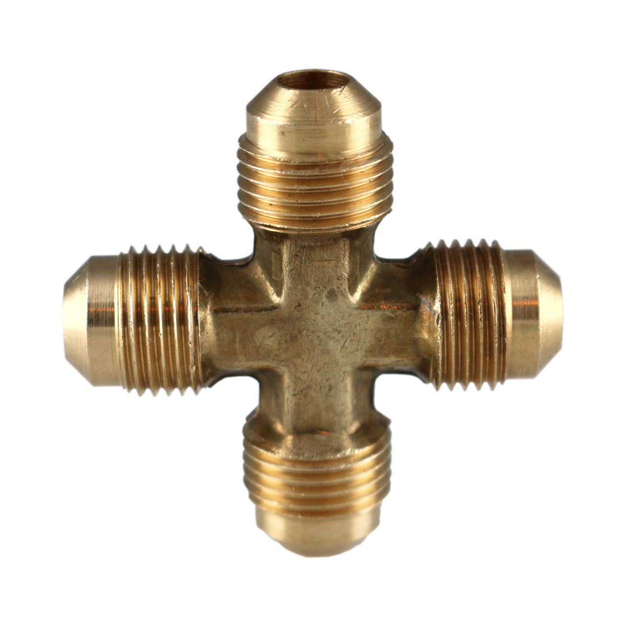 3/8 Male Flare Brass Cross - propanegear