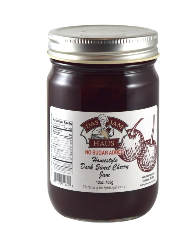 No Sugar Added Dark Sweet Cherry Jam | Das Jam Haus