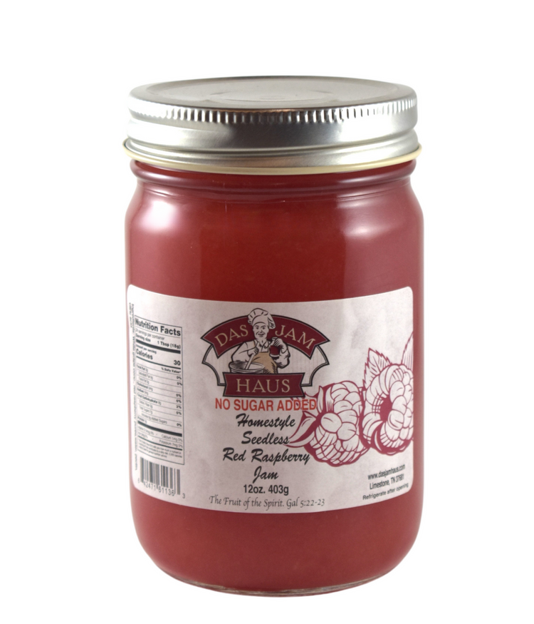 No Sugar Added Red Raspberry Seedless Jam

