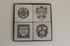 Harvard University Marble Coaster Set of 4 - Logos and Crests